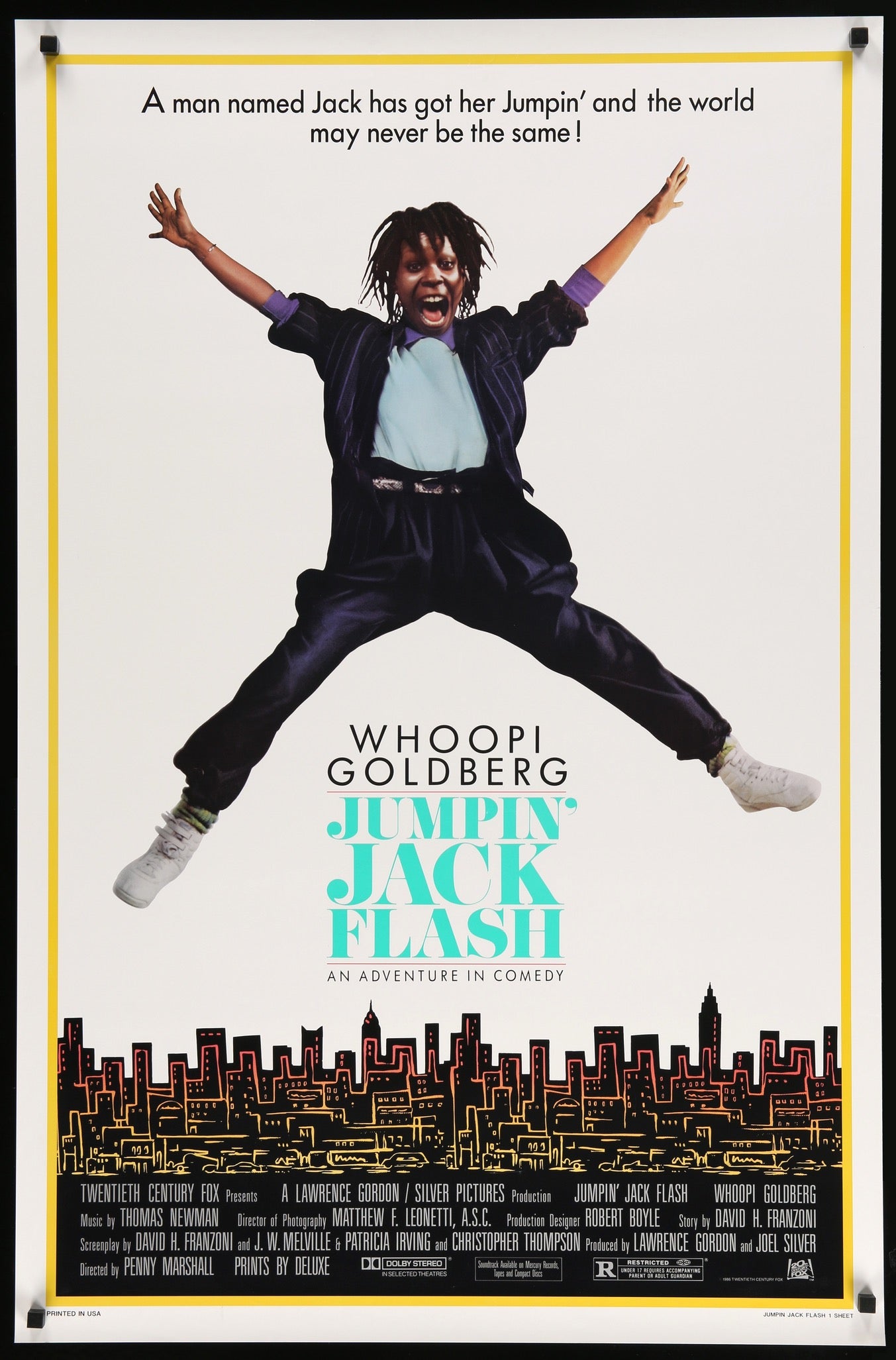 Jumpin' Jack Flash (1986) original movie poster for sale at Original Film Art - Vintage Movie Posters