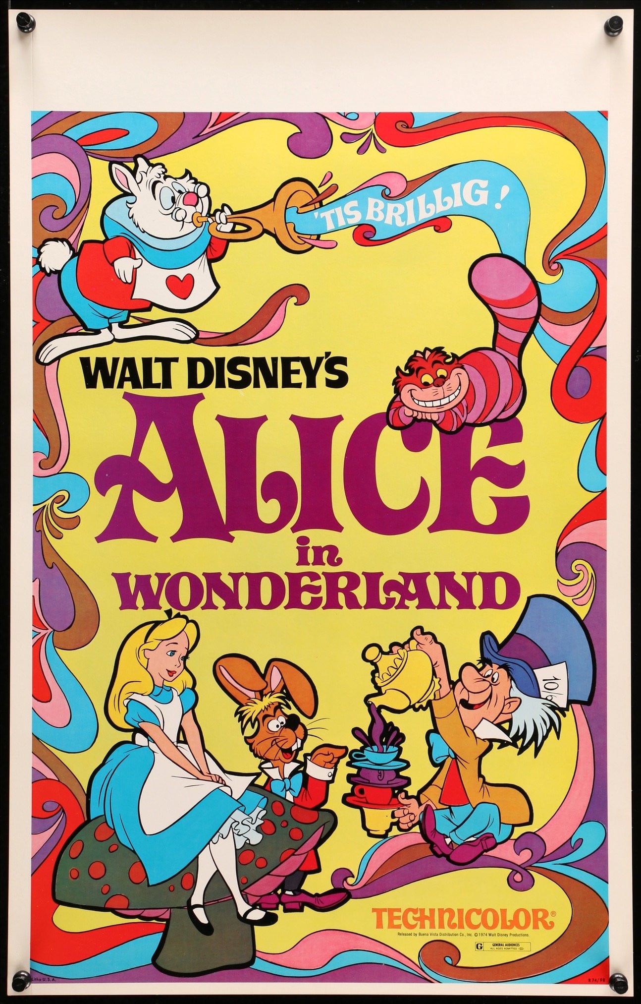 Alice in Wonderland (1951) original movie poster for sale at Original Film Art - Vintage Movie Posters