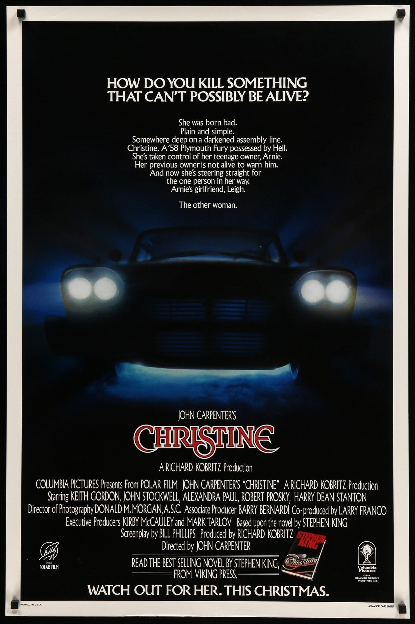 Christine (1983) original movie poster for sale at Original Film Art - Vintage Movie Posters