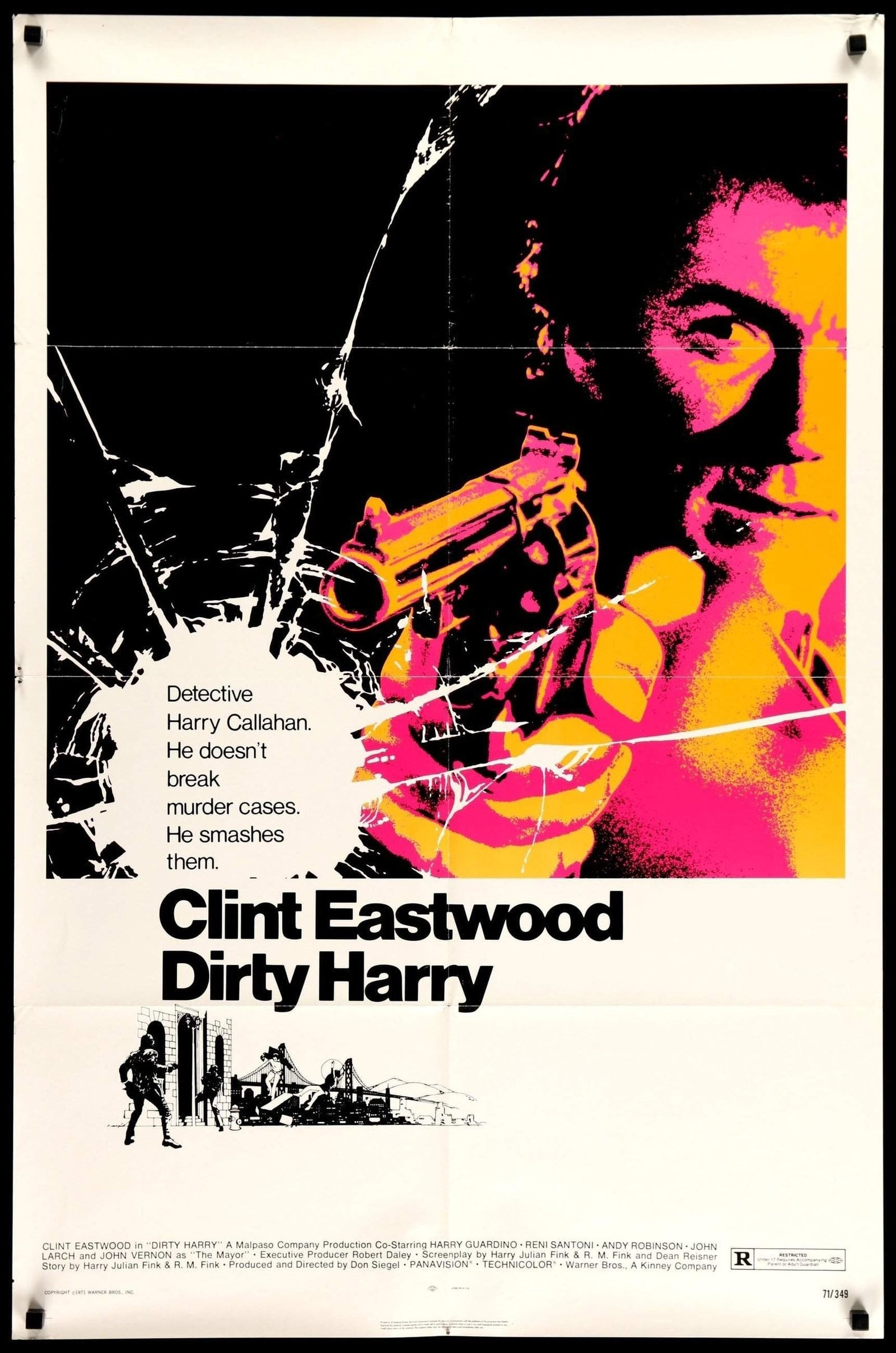 Dirty Harry (1971) original movie poster for sale at Original Film Art - Vintage Movie Posters