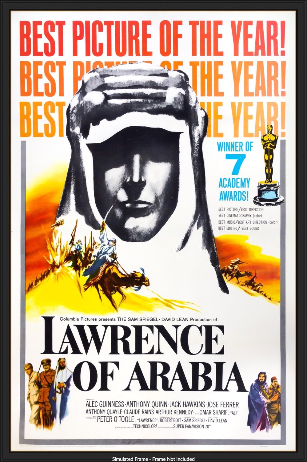 Lawrence of Arabia (1962) original movie poster for sale at Original Film Art - Vintage Movie Posters