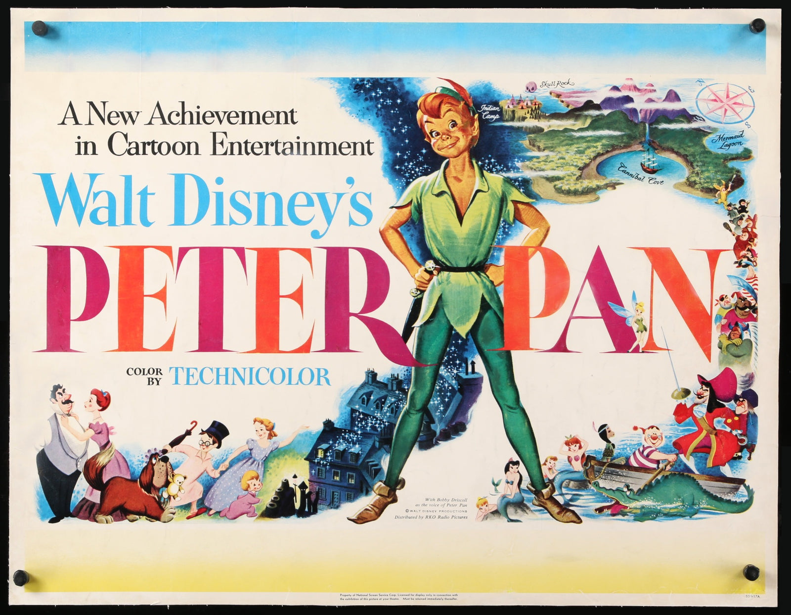 Peter Pan (1953) original movie poster for sale at Original Film Art - Vintage Movie Posters