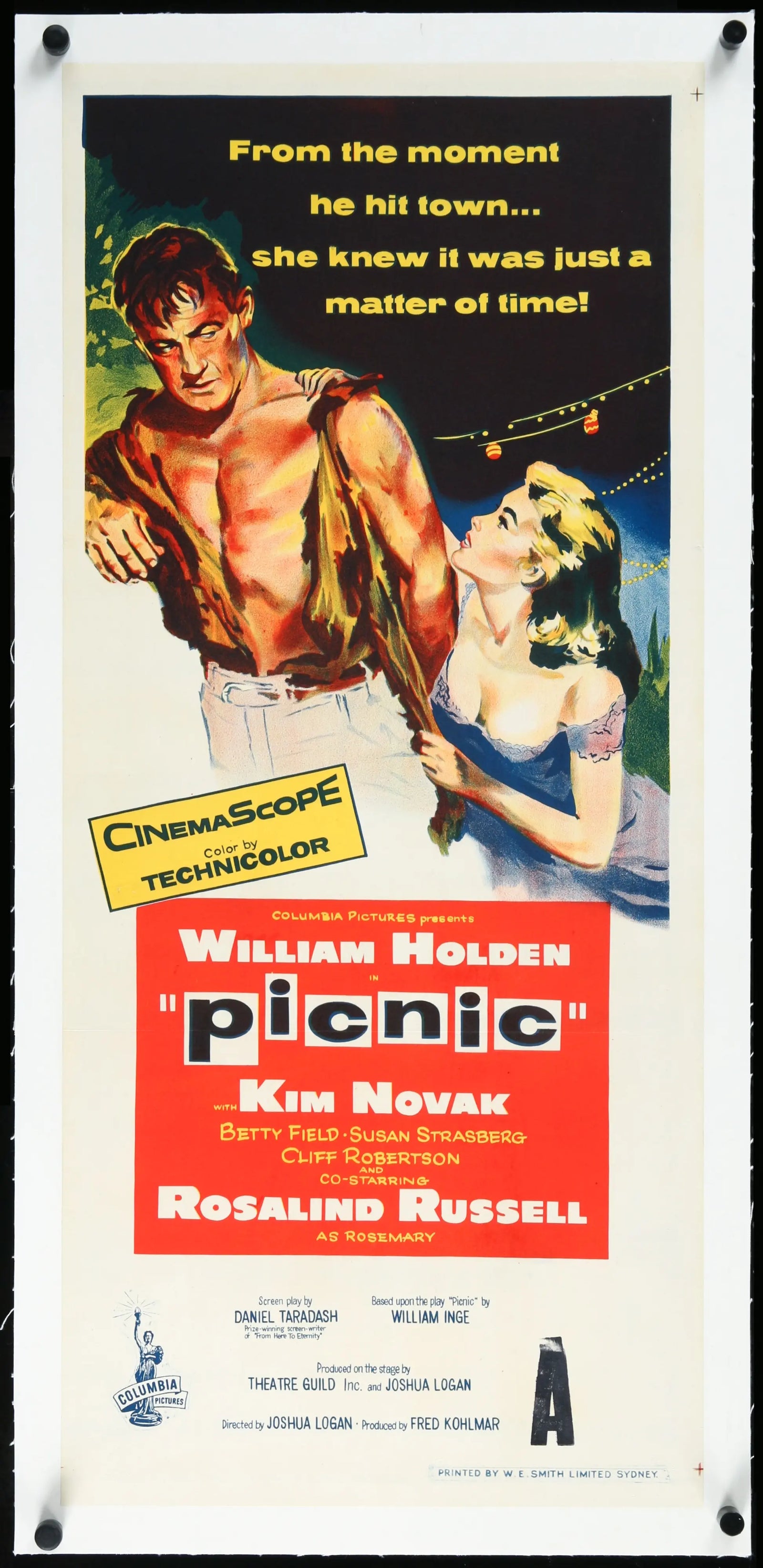 Picnic (1956) original movie poster for sale at Original Film Art - Vintage Movie Posters