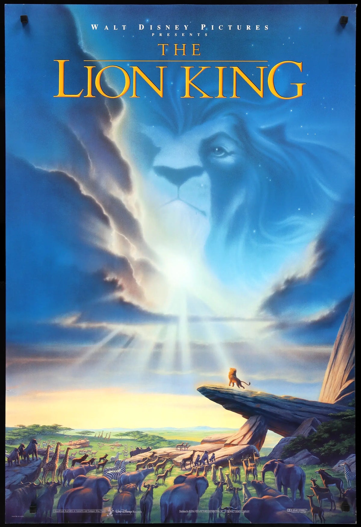 Lion King (1994) original movie poster for sale at Original Film Art - Vintage Movie Posters