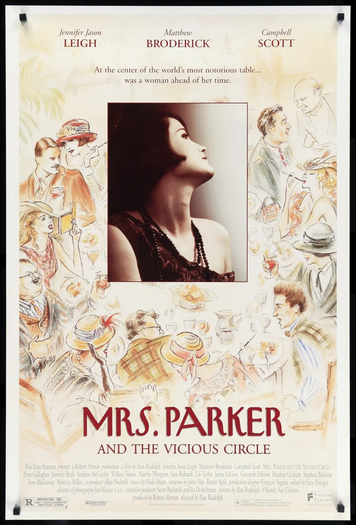 Mrs. Parker and the Vicious Circle (1994) original movie poster for sale at Original Film Art - Vintage Movie Posters