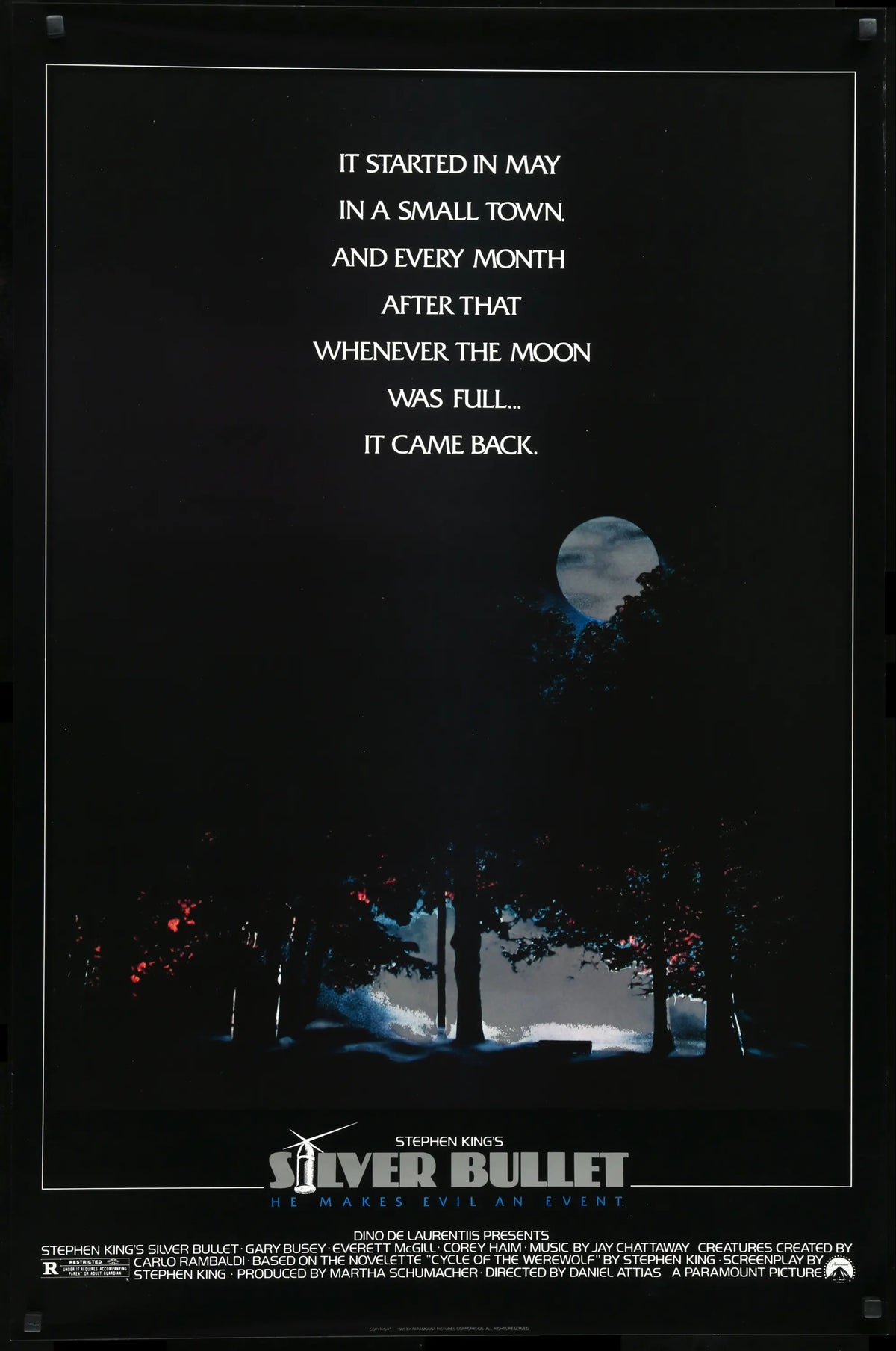 Silver Bullet (1985) original movie poster for sale at Original Film Art