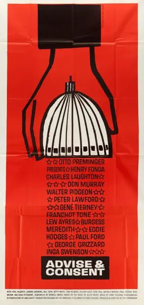 Advise and Consent (1962) original movie poster for sale at Original Film Art - Vintage Movie Posters