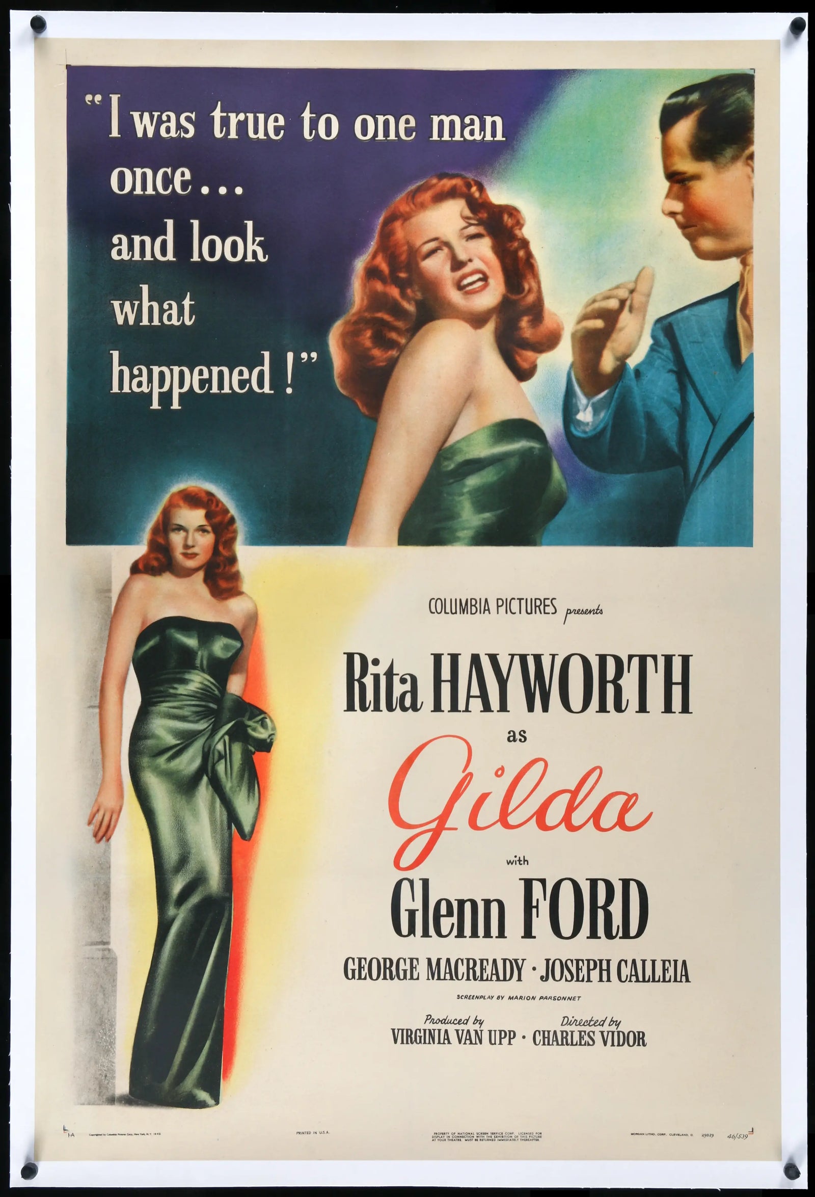Gilda (1946) original movie poster for sale at Original Film Art - Vintage Movie Posters