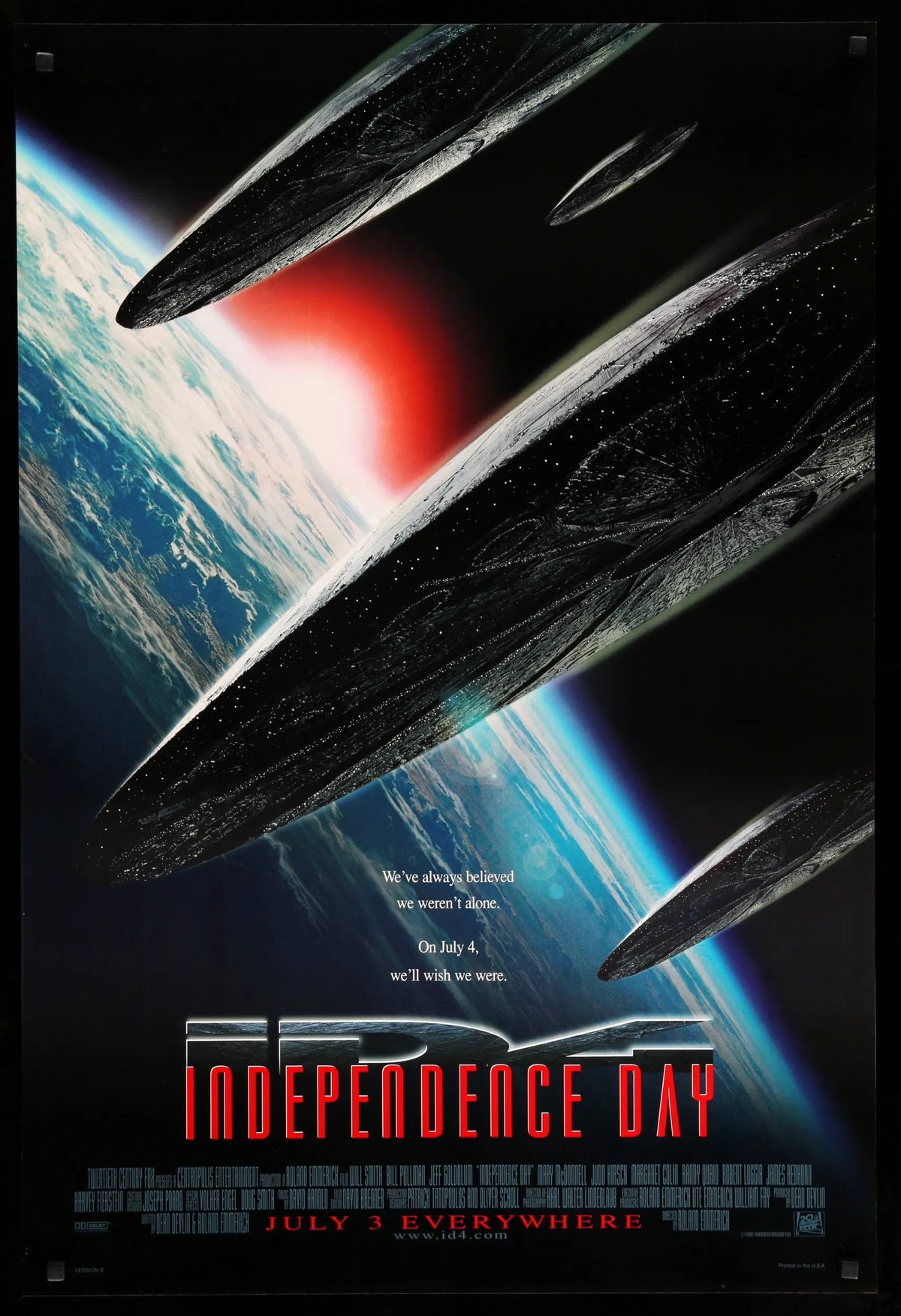 Independence Day (1996) original movie poster for sale at Original Film Art