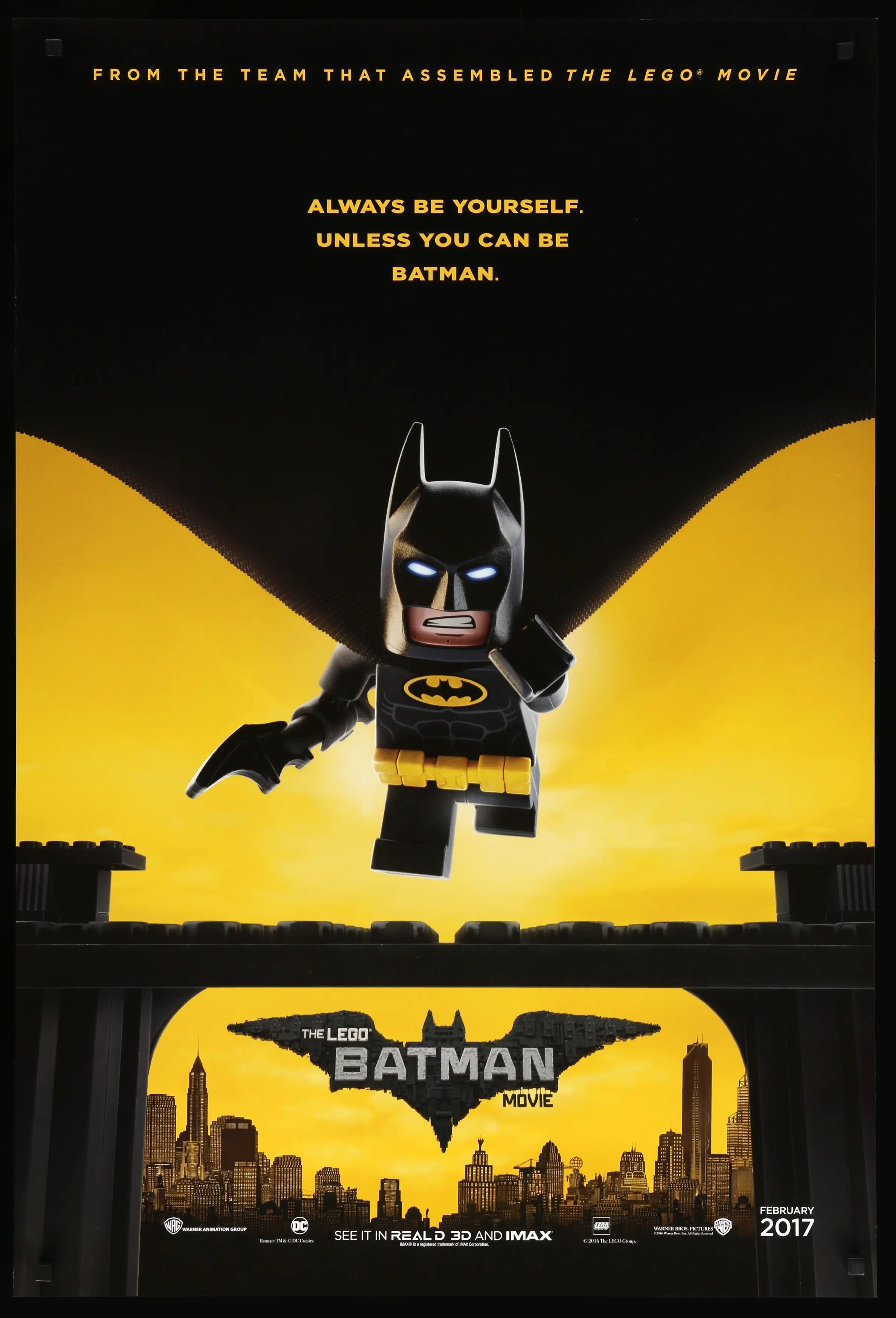 The Lego Batman Movie (2017) Original One-Sheet Movie Poster