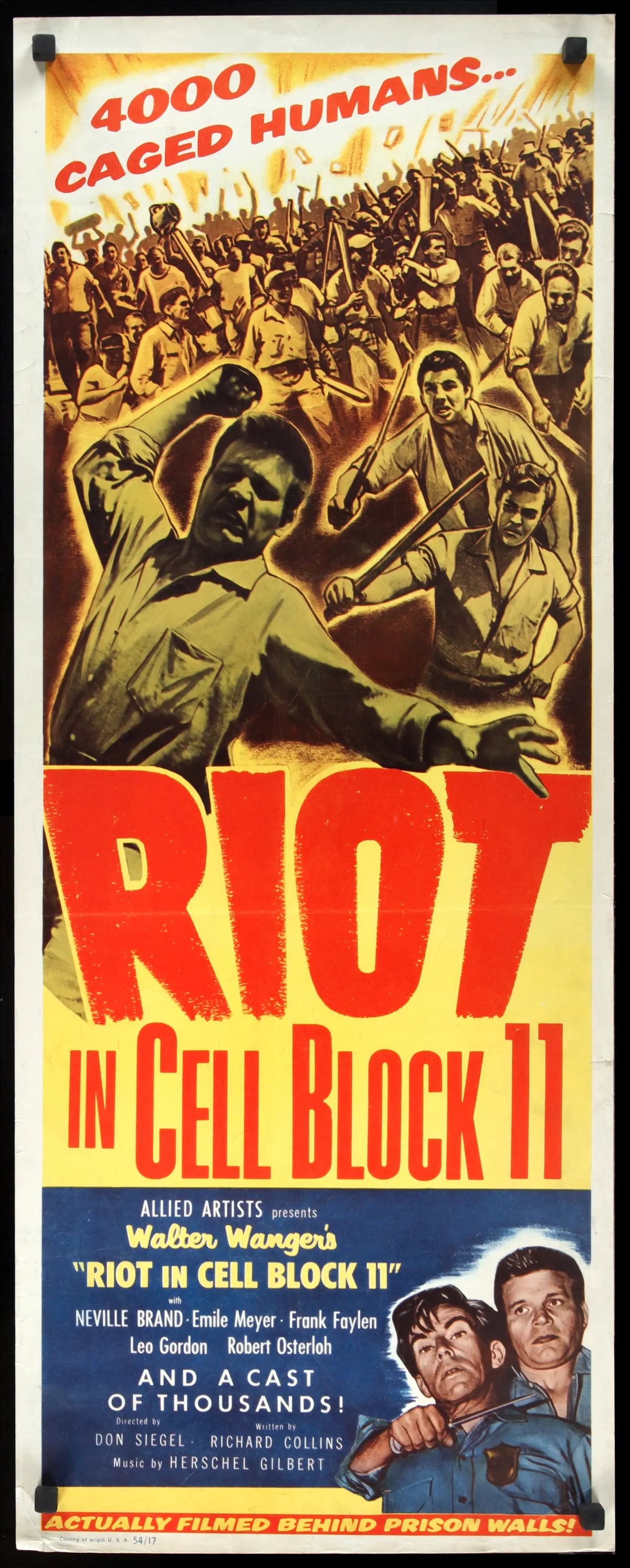 Riot in Cell Block 11 (1954) original movie poster for sale at Original Film Art - Vintage Movie Posters