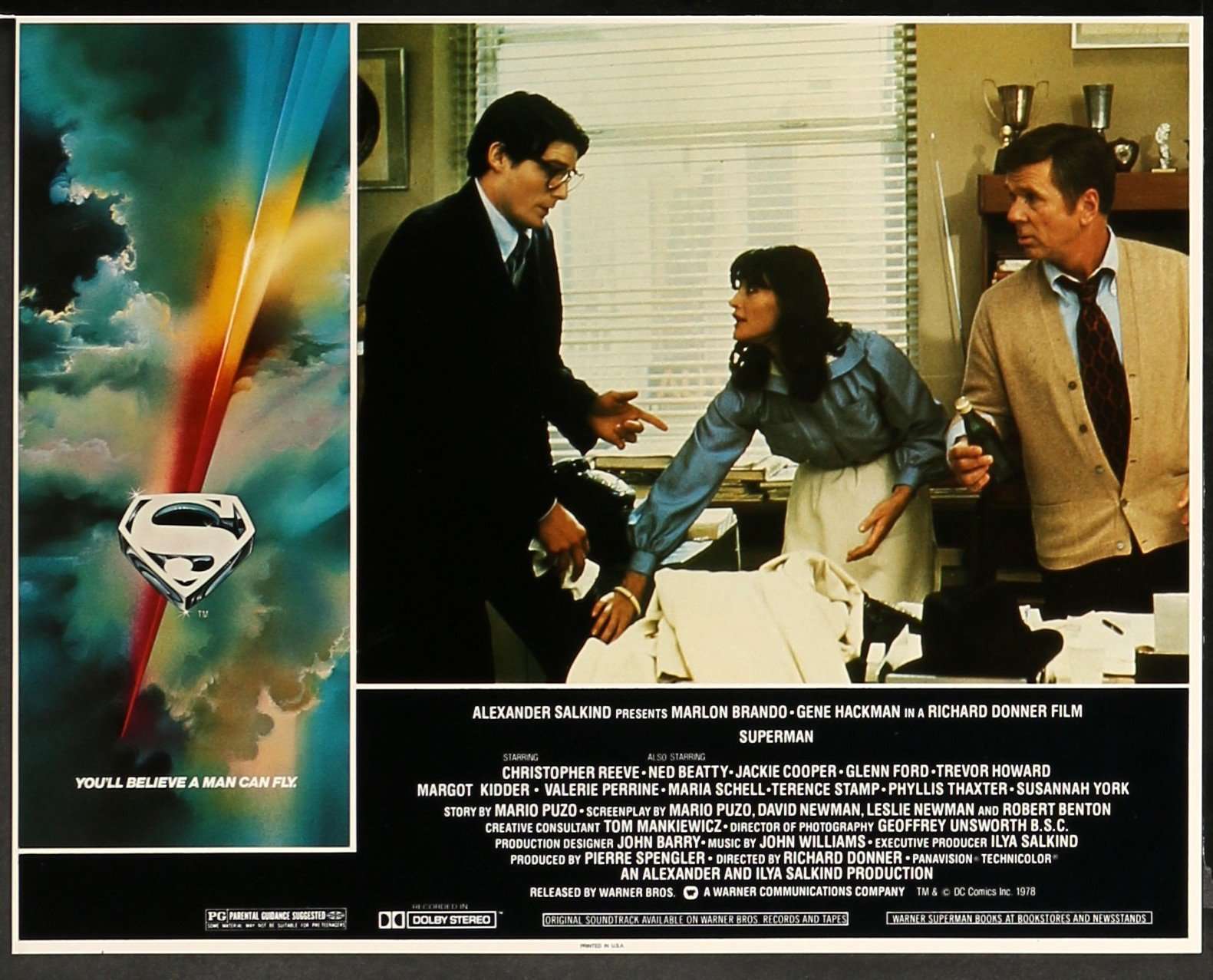 Superman: The Movie (1978) Lobby Cards - Set of 8 original movie poster for sale at Original Film Art - Vintage Movie Posters