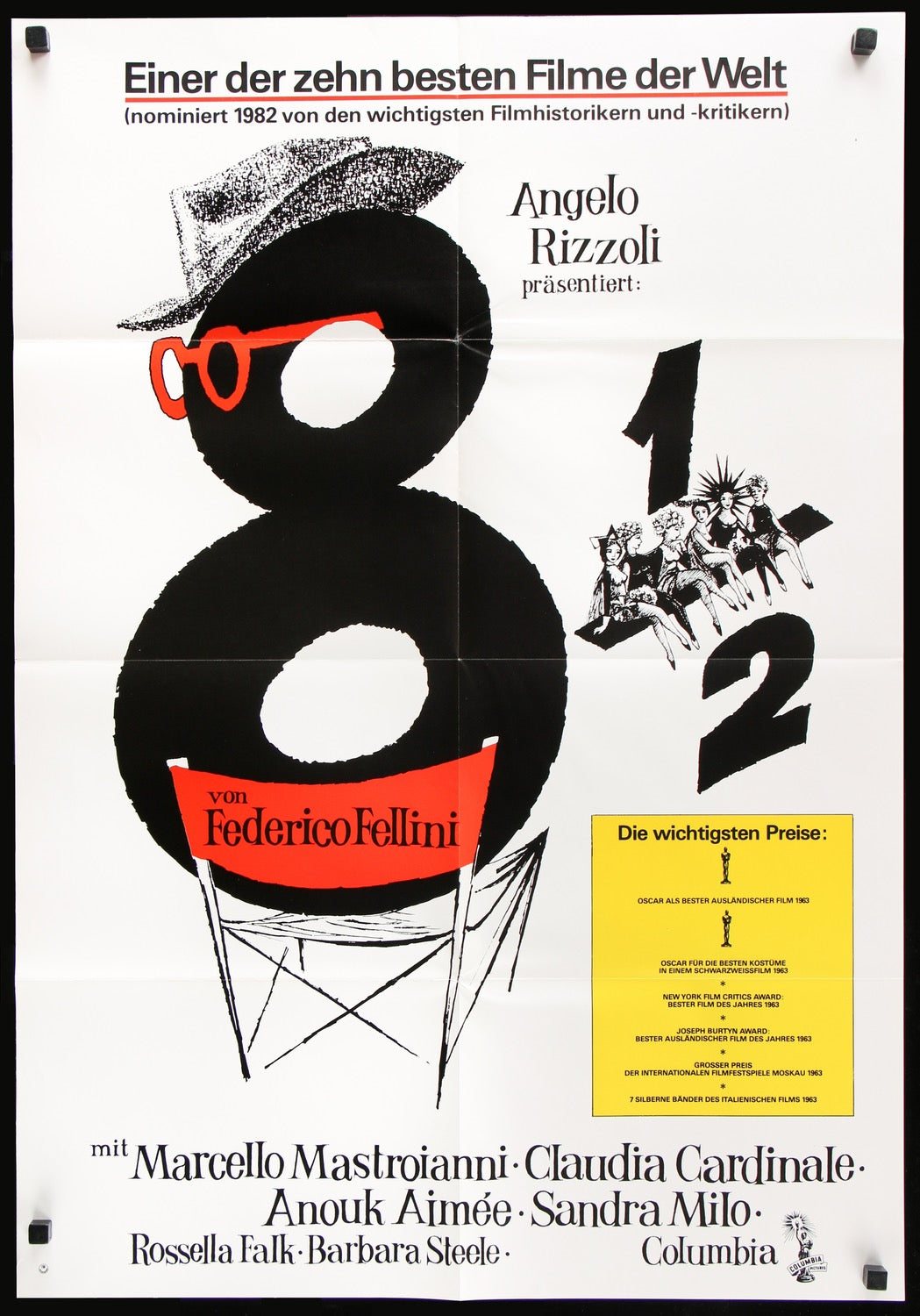 8 1/2 (1963) original movie poster for sale at Original Film Art - Vintage Movie Posters
