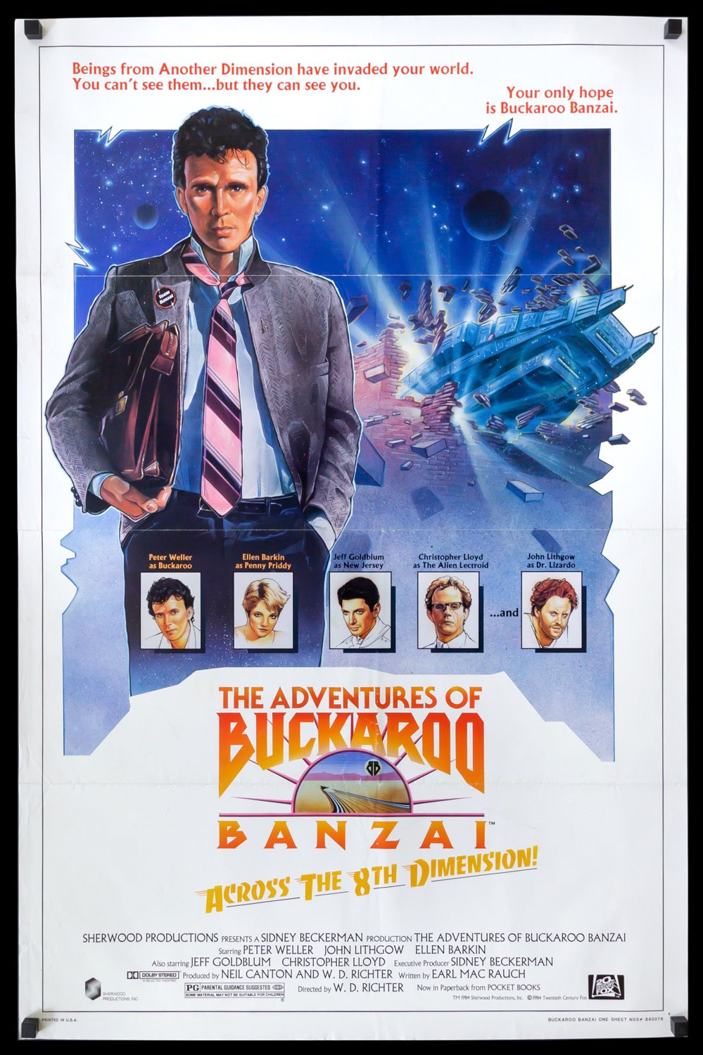 Adventures of Buckaroo Banzai (1984) original movie poster for sale at Original Film Art