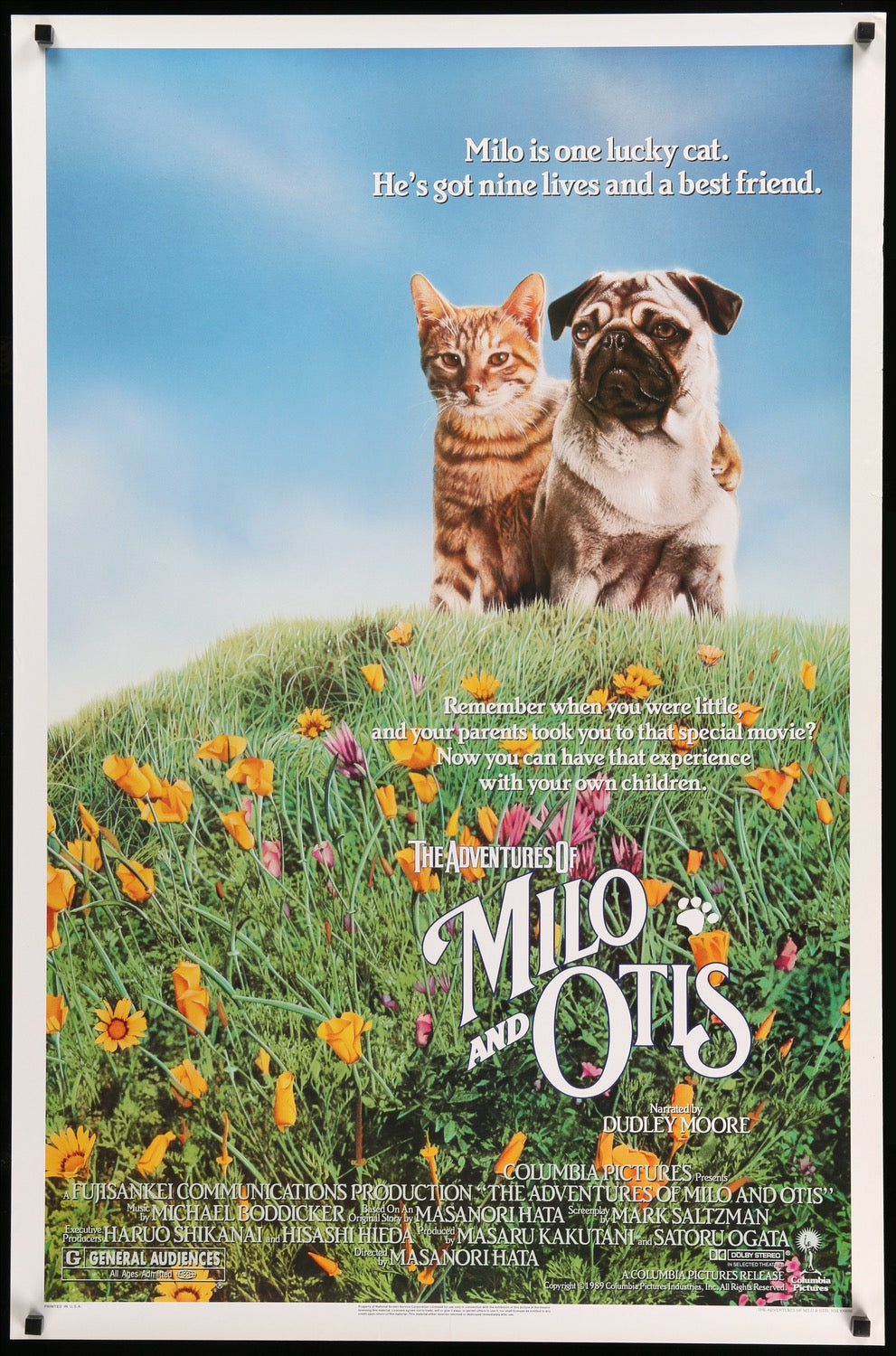 Adventures of Milo and Otis (1986) original movie poster for sale at Original Film Art - Vintage Movie Posters