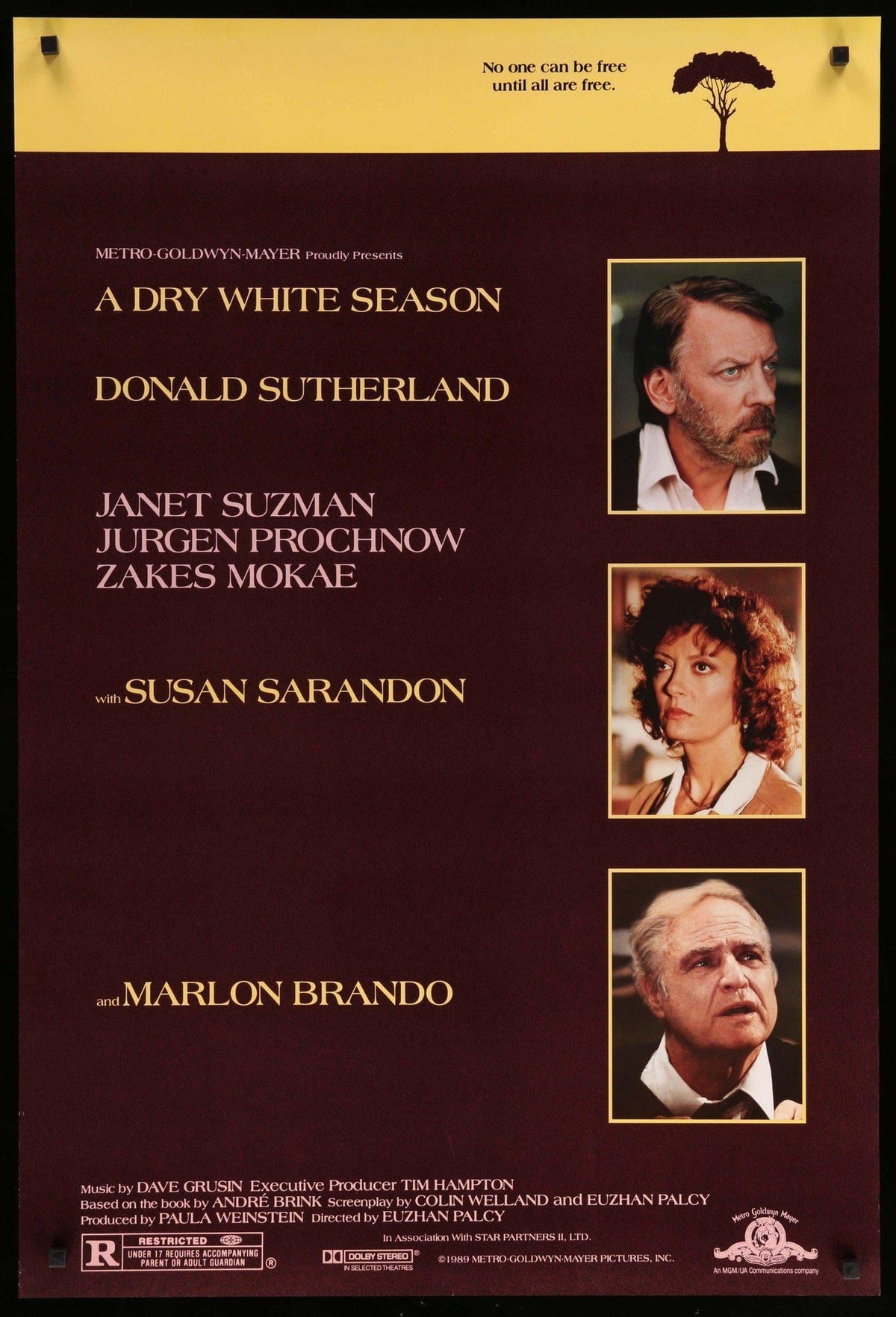 Dry White Season (1989) original movie poster for sale at Original Film Art
