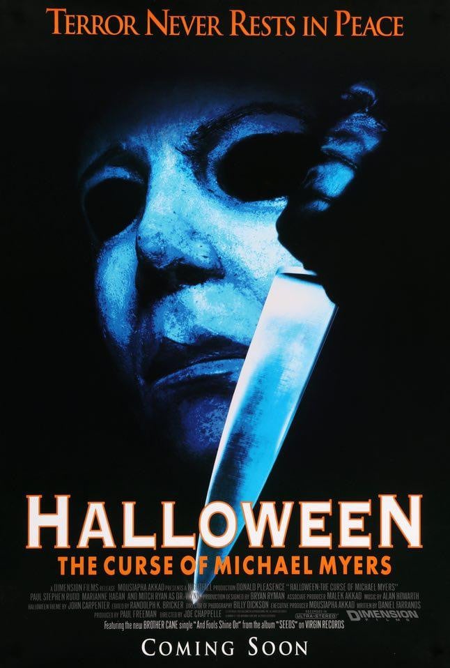 Halloween 6: The Curse of Michael Myers (1995) original movie poster for sale at Original Film Art - Vintage Movie Posters
