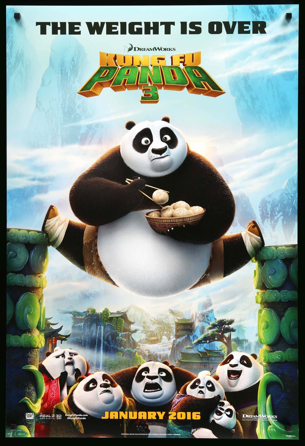 Kung Fu Panda 3 (2016) original movie poster for sale at Original Film Art