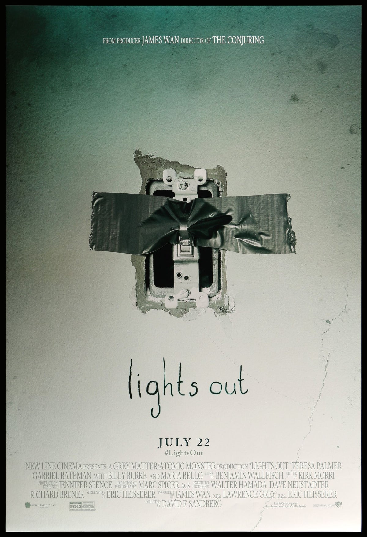 Lights Out (2016) original movie poster for sale at Original Film Art