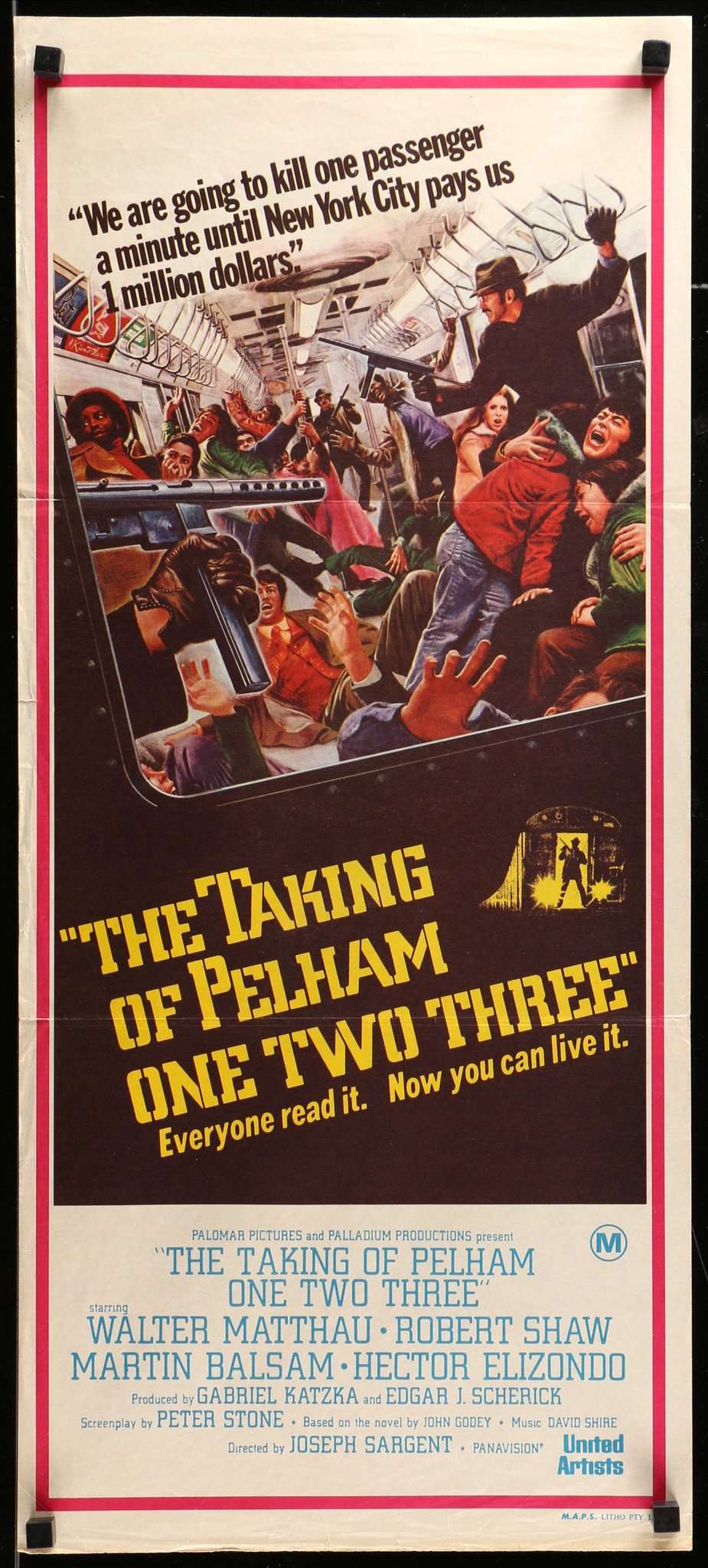 Taking of Pelham One Two Three (1974) original movie poster for sale at Original Film Art - Vintage Movie Posters