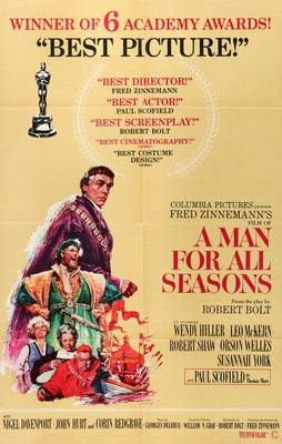 A Man for All Seasons (1966) original movie poster for sale at Original Film Art - Vintage Movie Posters