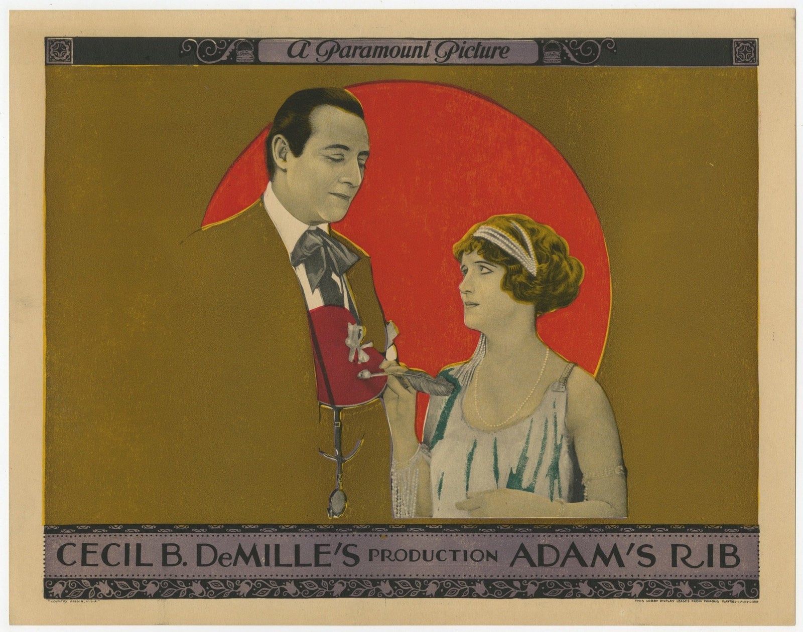 Adam's Rib (1923) original movie poster for sale at Original Film Art - Vintage Movie Posters