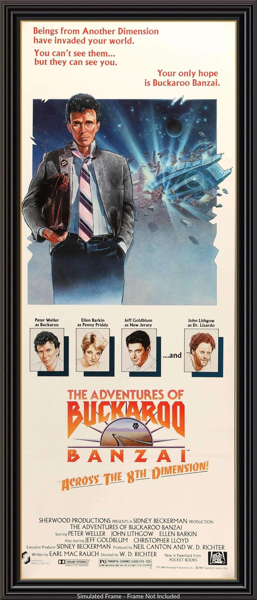 Adventures of Buckaroo Banzai (1984) original movie poster for sale at Original Film Art - Vintage Movie Posters