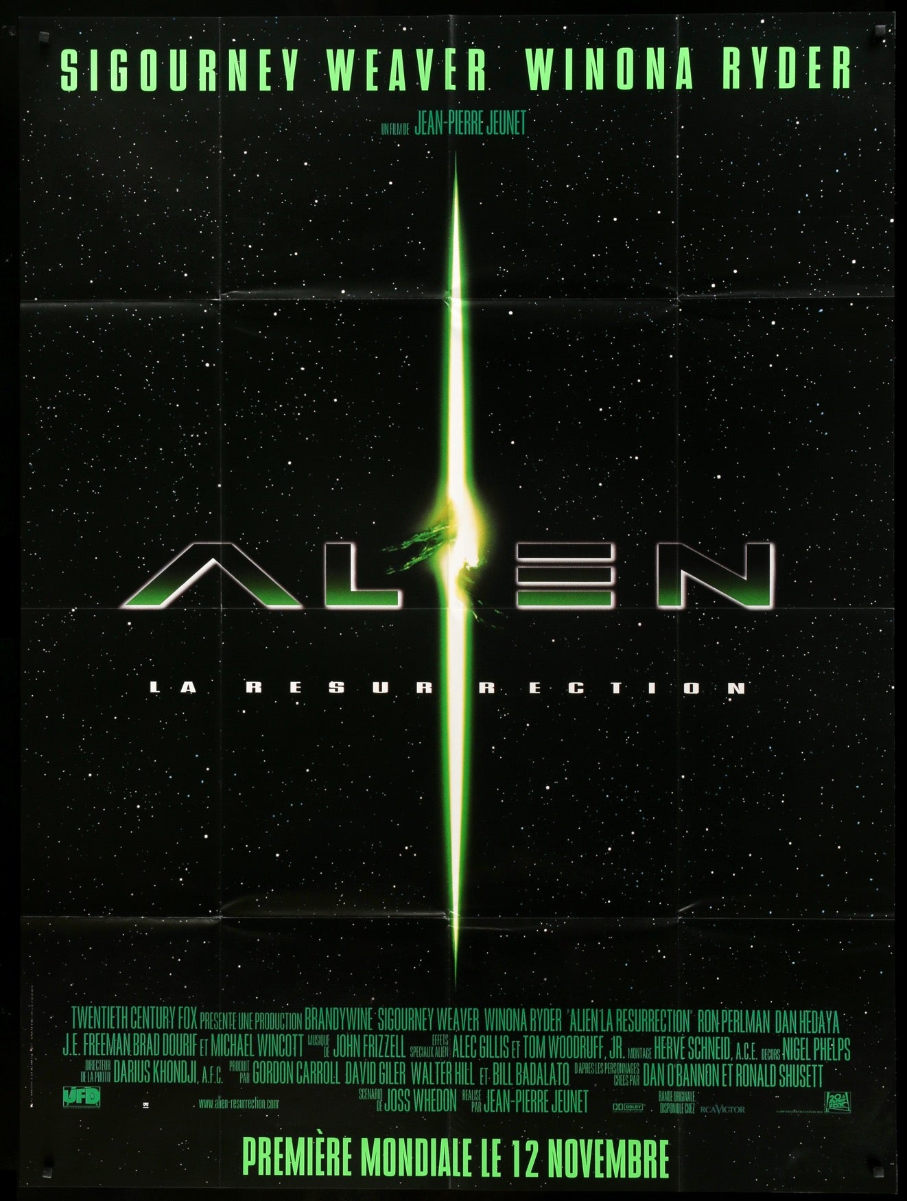 Alien: Resurrection (1997) original movie poster for sale at Original Film Art - Vintage Movie Posters