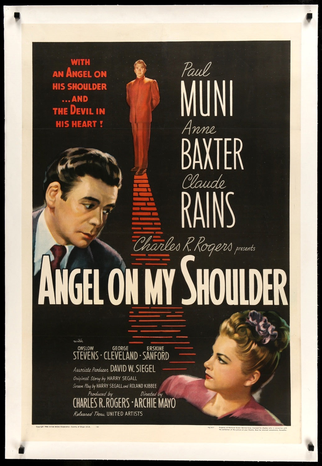 Angel on my Shoulder (1946) original movie poster for sale at Original Film Art