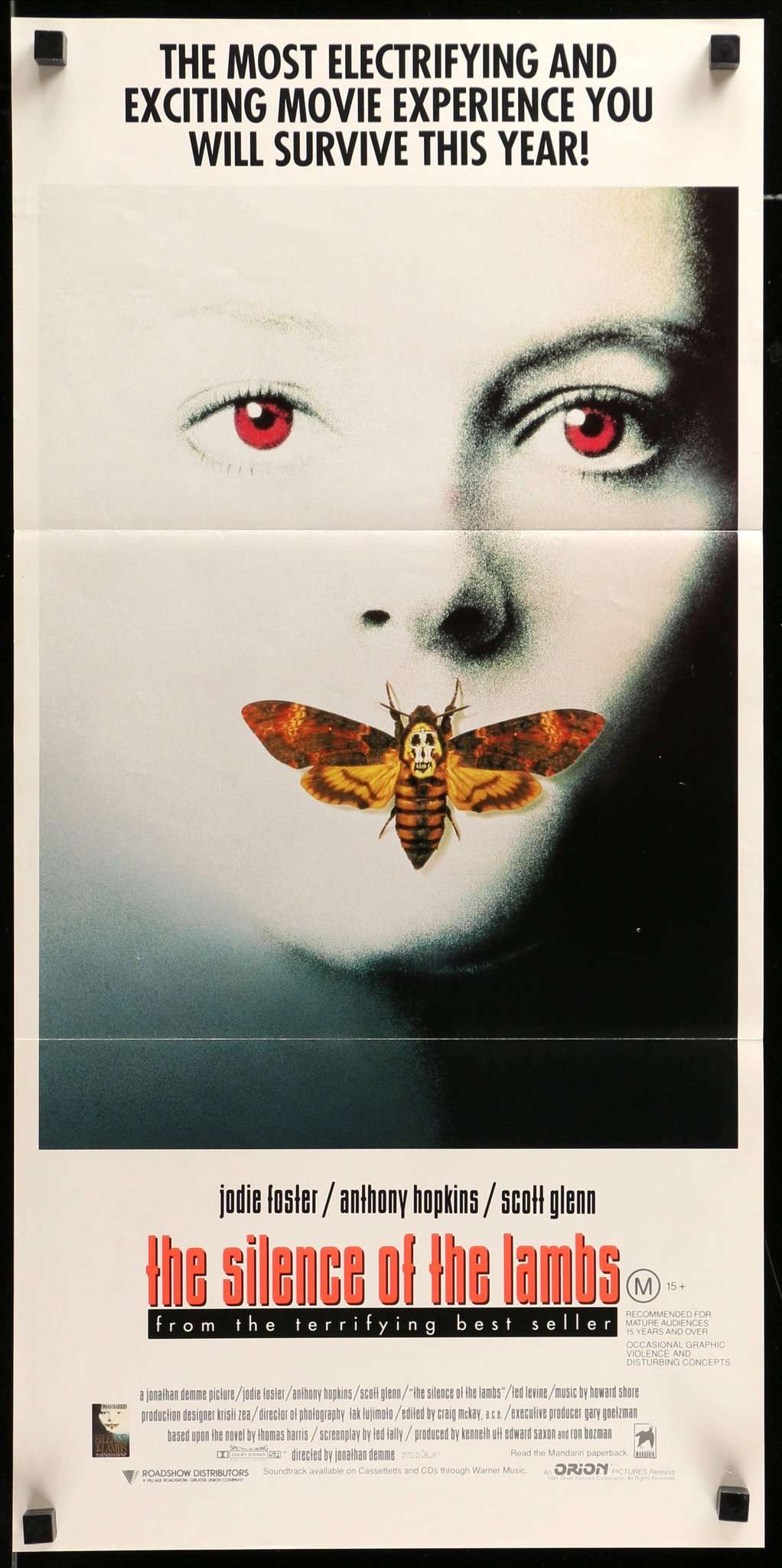 Silence of the Lambs (1991) original movie poster for sale at Original Film Art
