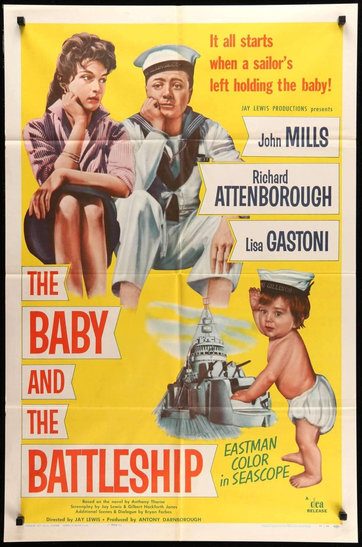 Baby and the Battleship (1956) original movie poster for sale at Original Film Art - Vintage Movie Posters