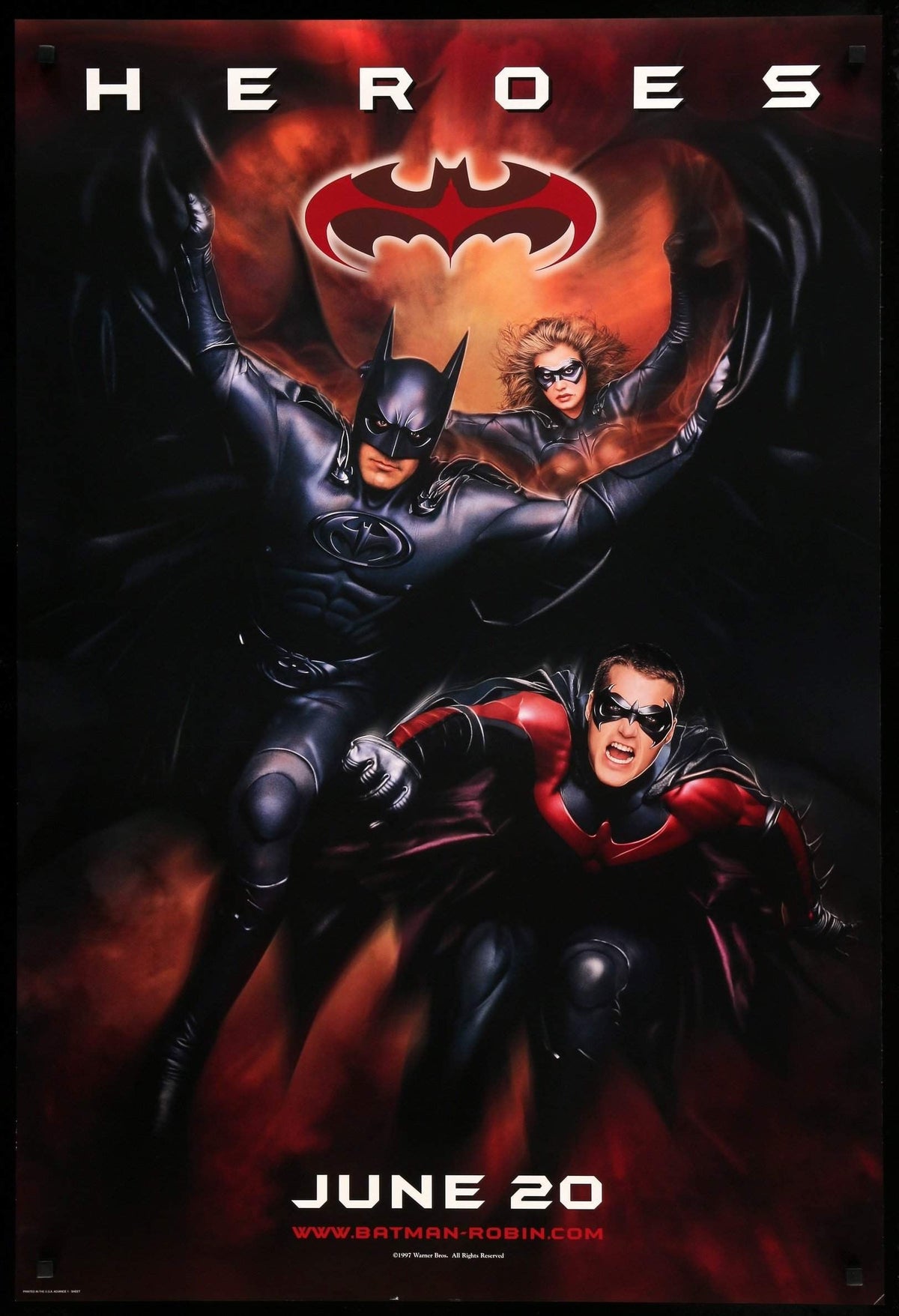 Batman and Robin (1997) original movie poster for sale at Original Film Art - Vintage Movie Posters