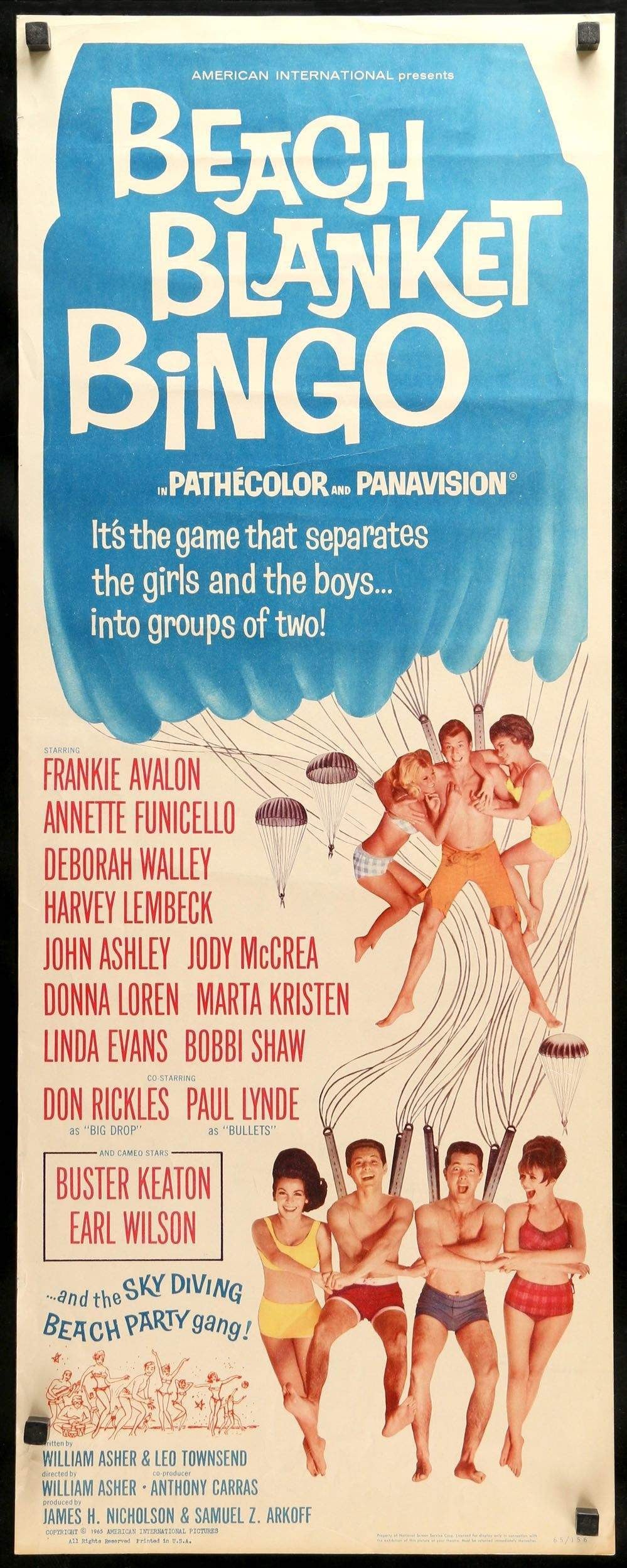 Beach Blanket Bingo (1965) original movie poster for sale at Original Film Art