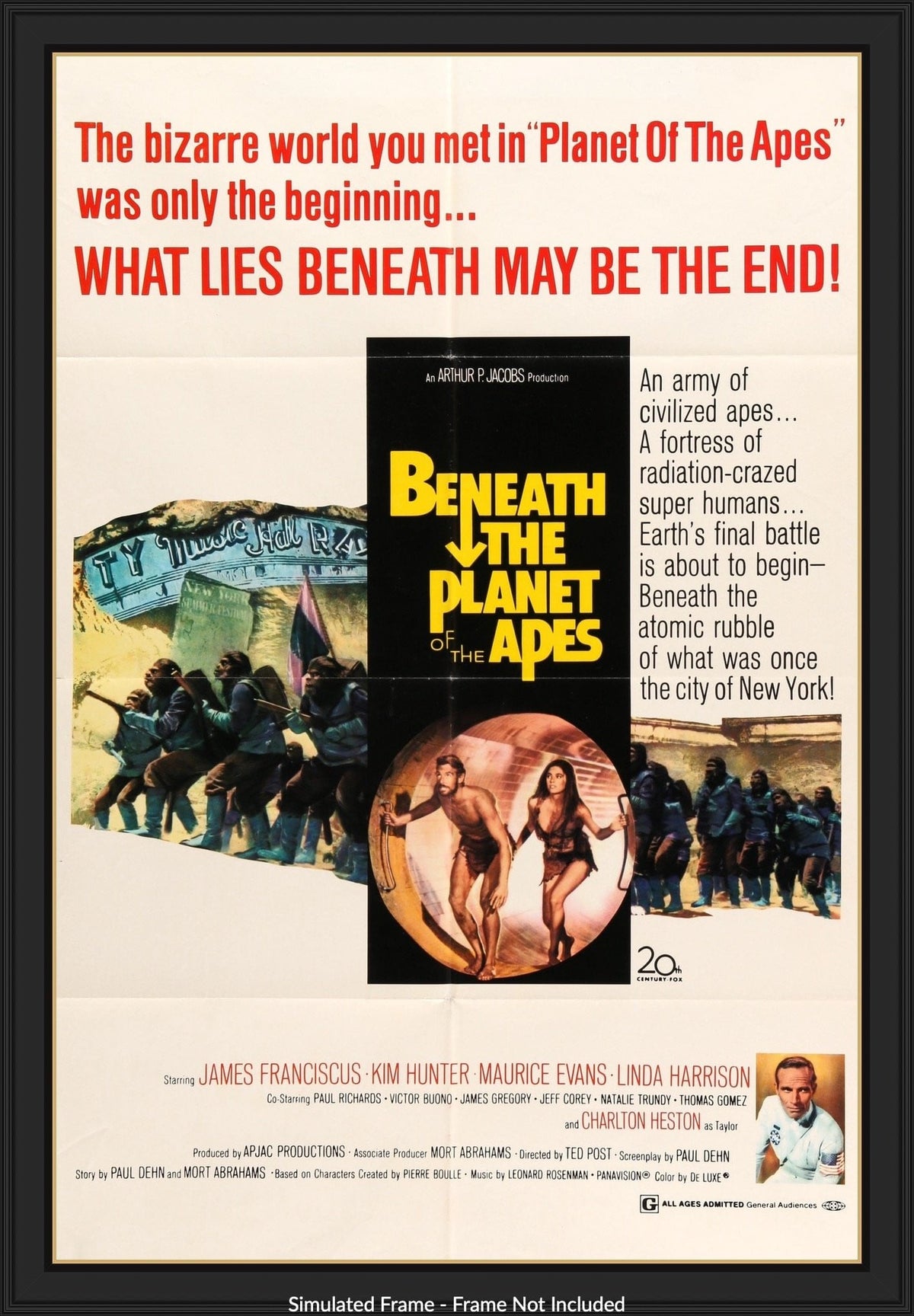 Beneath the Planet of the Apes (1970) original movie poster for sale at Original Film Art - Vintage Movie Posters