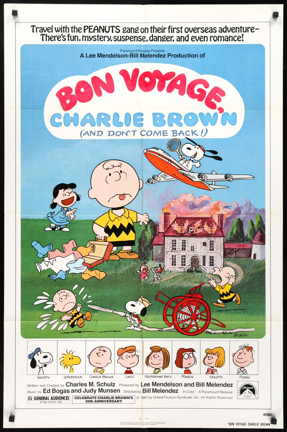 Bon Voyage, Charlie Brown (And Don&#39;t Come Back!) (1980) original movie poster for sale at Original Film Art