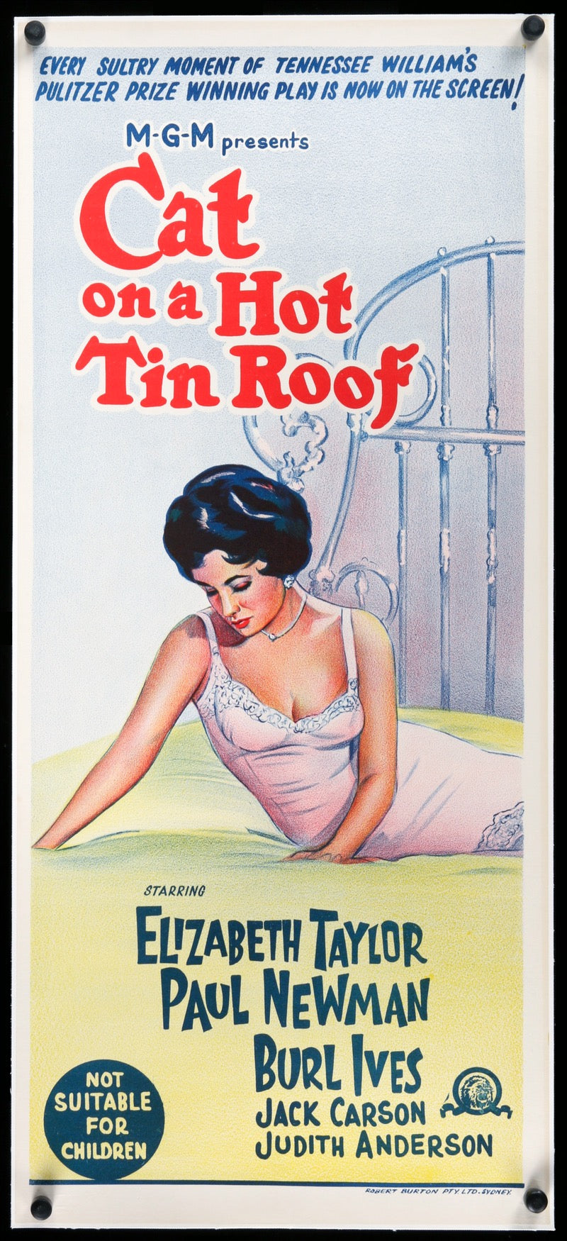 Cat on a Hot Tin Roof (1958) original movie poster for sale at Original Film Art