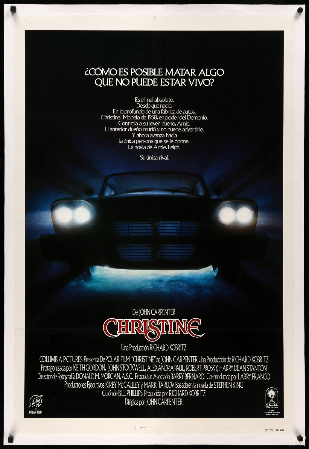 Christine (1983) original movie poster for sale at Original Film Art - Vintage Movie Posters