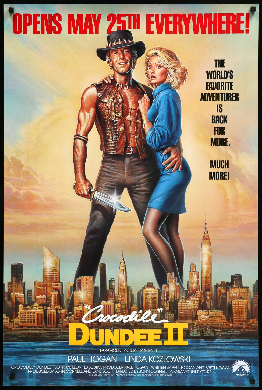 Crocodile Dundee 2 (1988) original movie poster for sale at Original Film Art