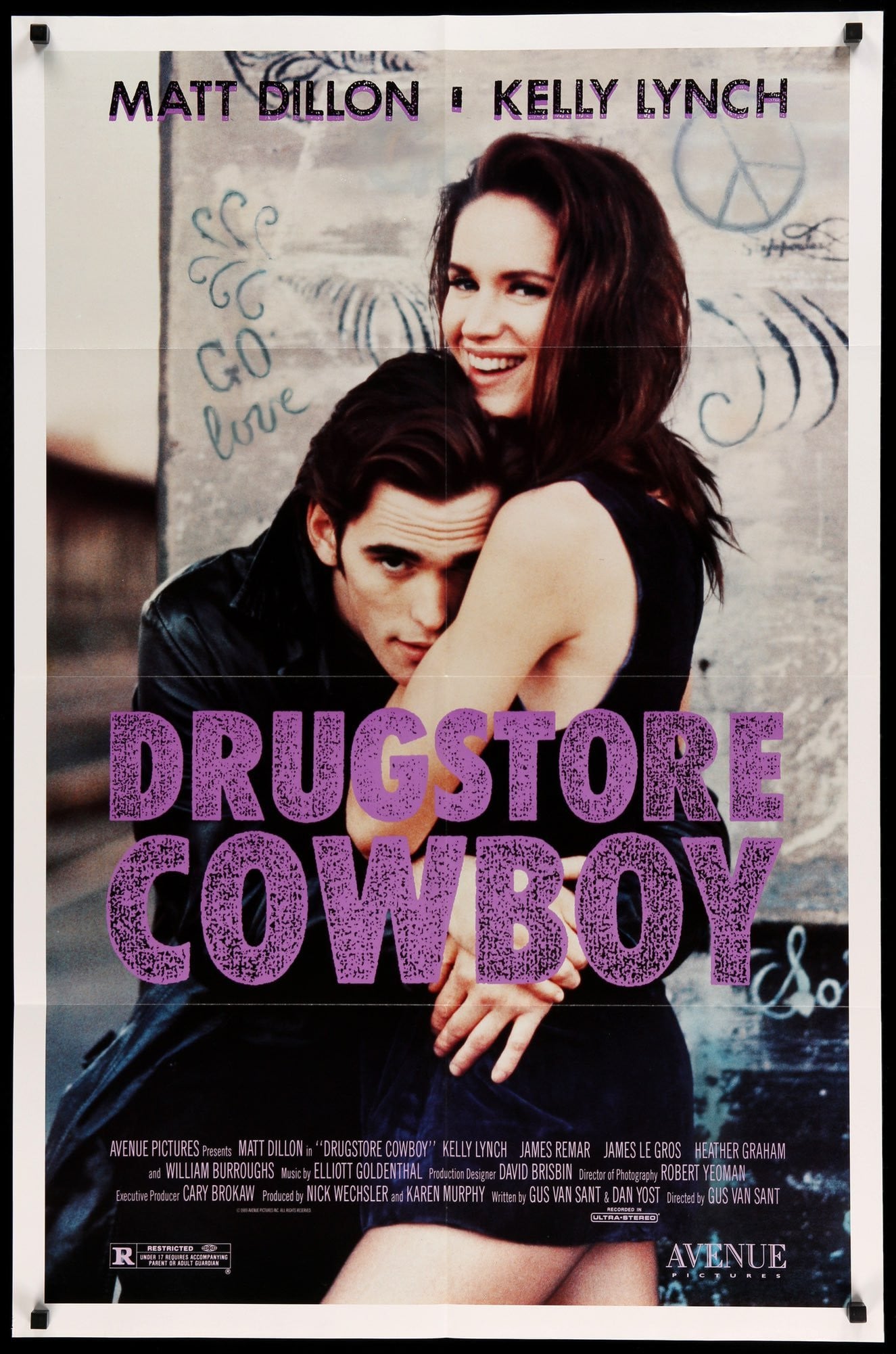 Drugstore Cowboy (1989) original movie poster for sale at Original Film Art - Vintage Movie Posters