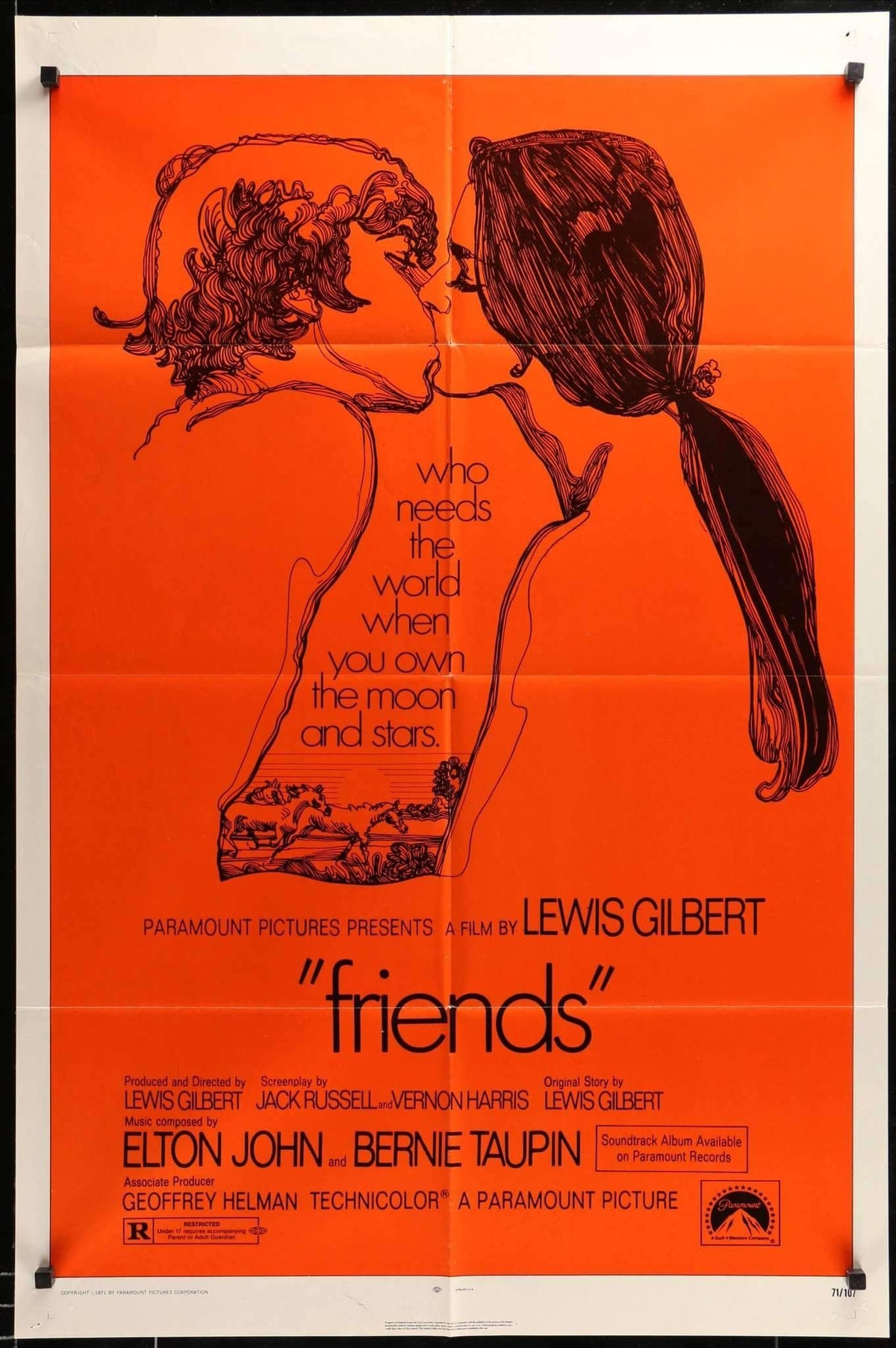 Friends (1971) original movie poster for sale at Original Film Art