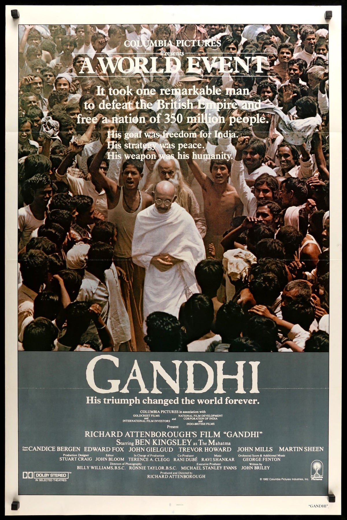 Gandhi (1982) original movie poster for sale at Original Film Art