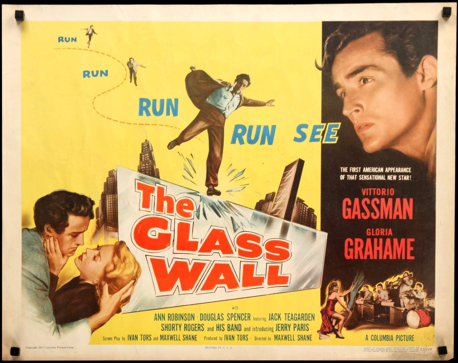 Glass Wall (1953) original movie poster for sale at Original Film Art - Vintage Movie Posters