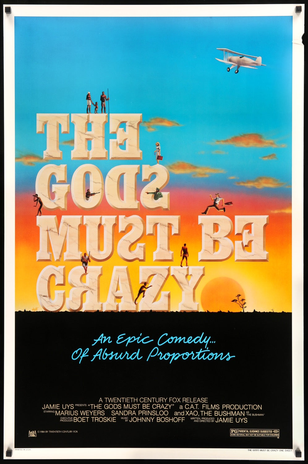 Gods Must Be Crazy (1980) original movie poster for sale at Original Film Art - Vintage Movie Posters