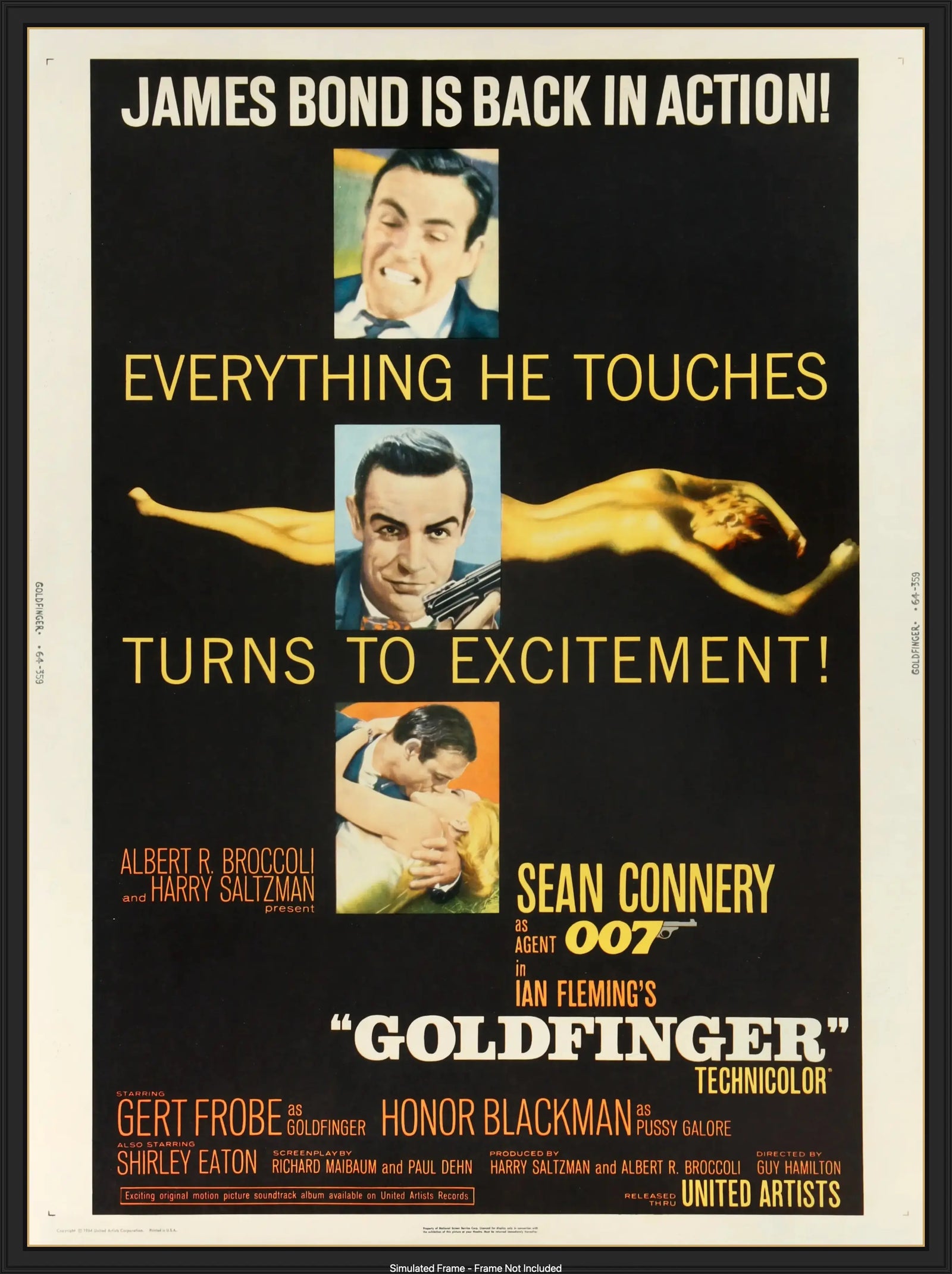 Goldfinger (1964) original movie poster for sale at Original Film Art - Vintage Movie Posters