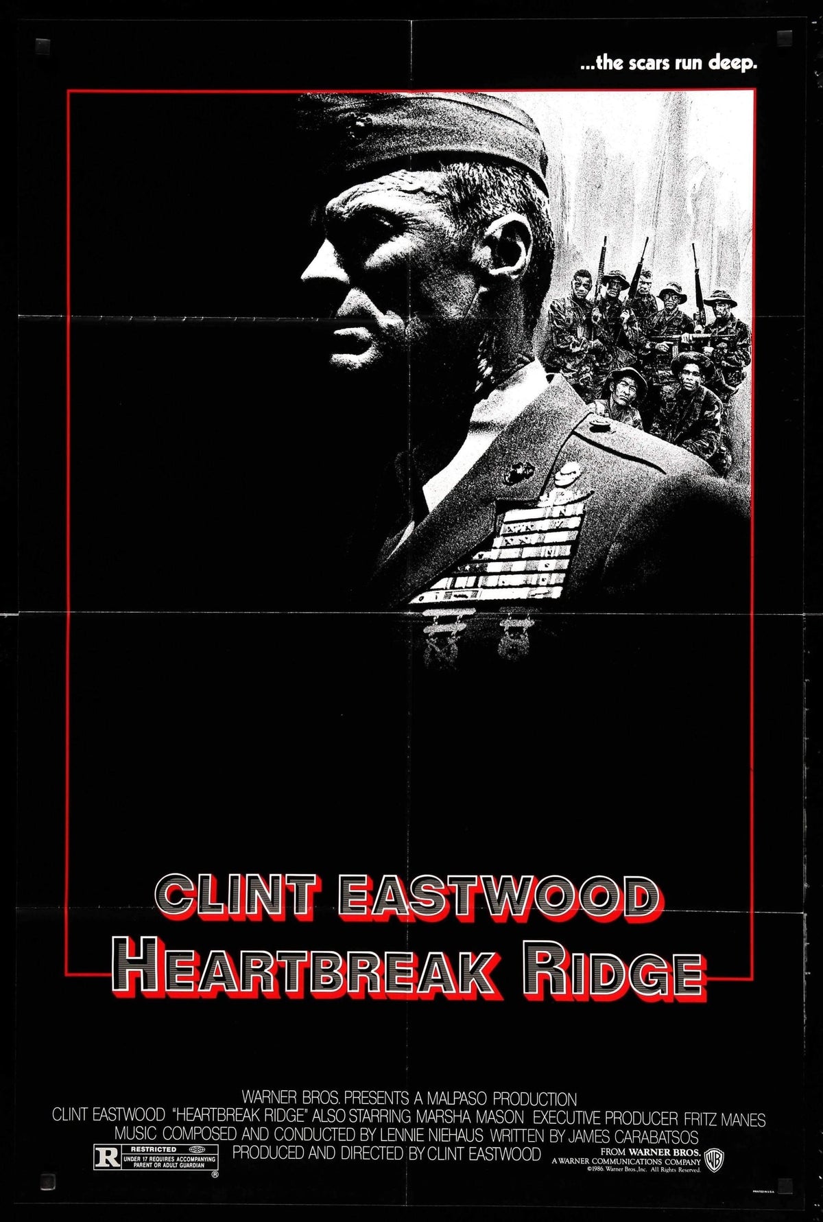Heartbreak Ridge (1986) original movie poster for sale at Original Film Art - Vintage Movie Posters