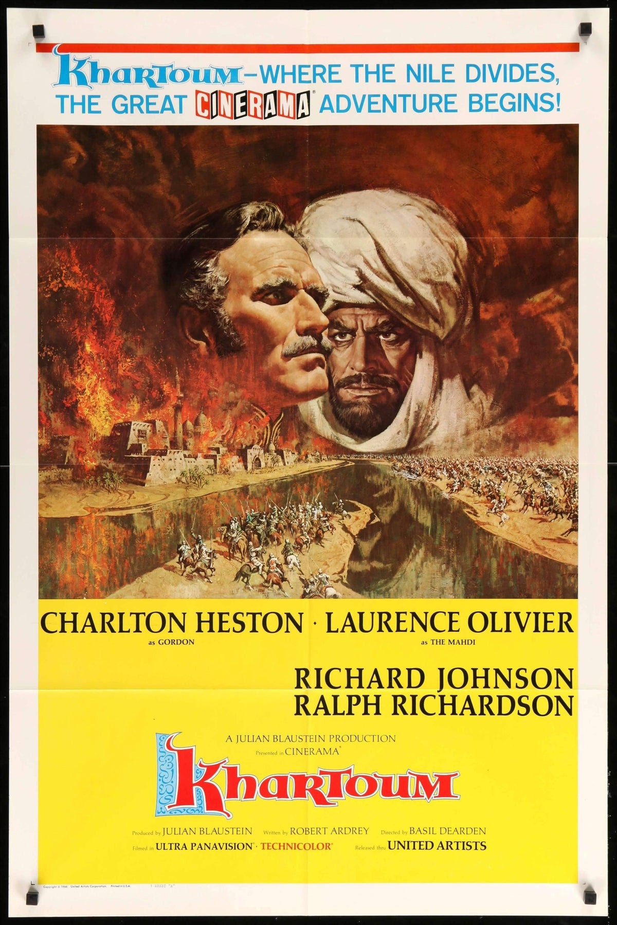 Khartoum (1966) original movie poster for sale at Original Film Art