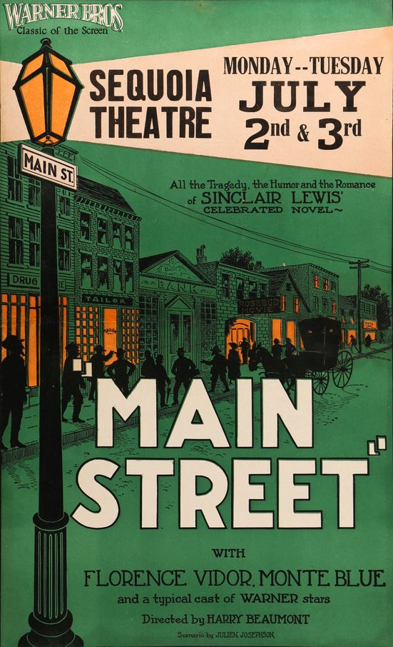 Main Street (1923) original movie poster for sale at Original Film Art - Vintage Movie Posters