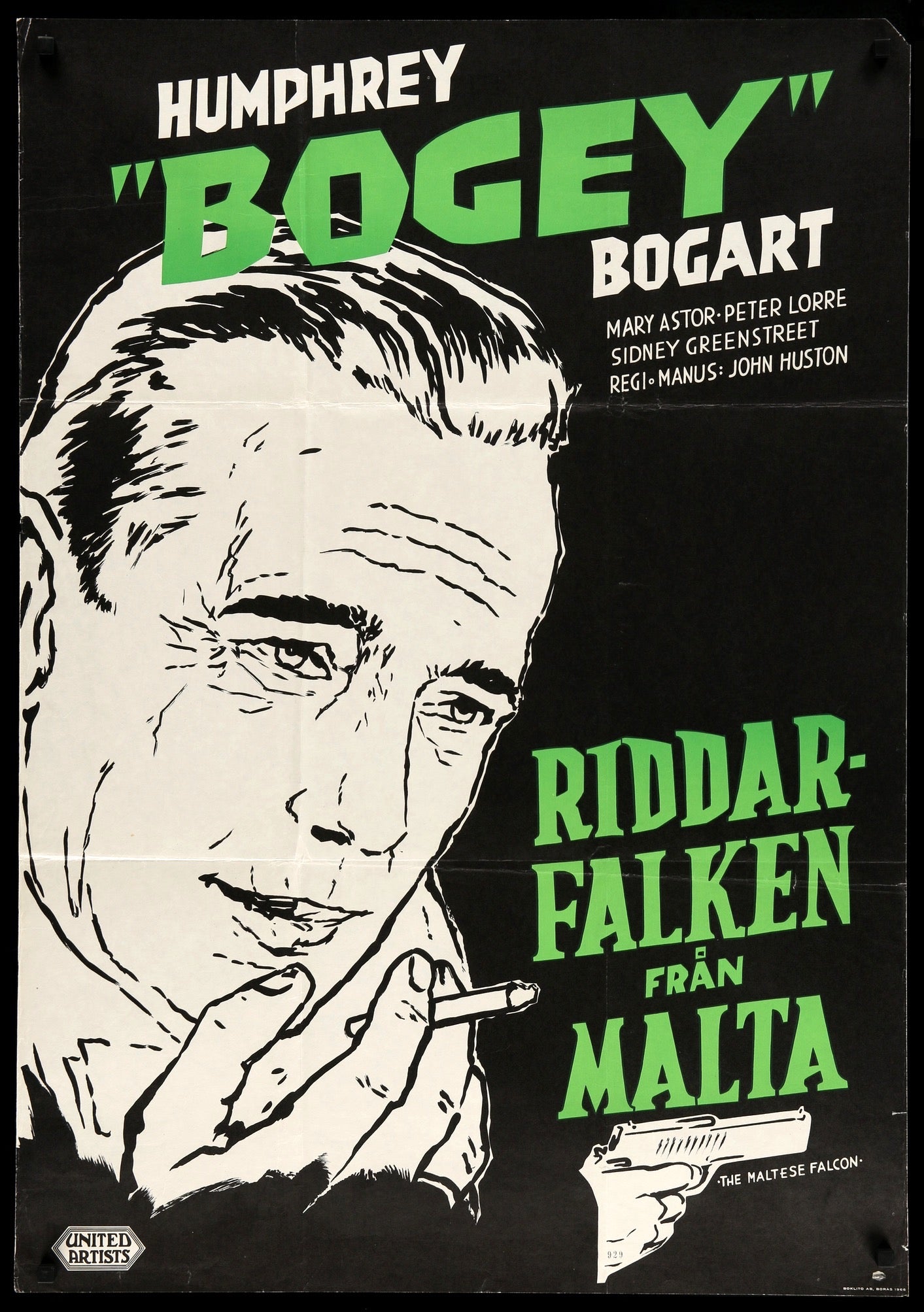 Maltese Falcon (1941) original movie poster for sale at Original Film Art - Vintage Movie Posters
