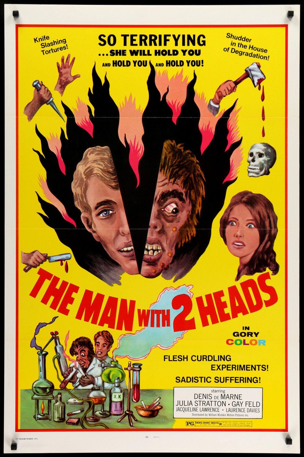 Man With Two Heads (1972) original movie poster for sale at Original Film Art - Vintage Movie Posters