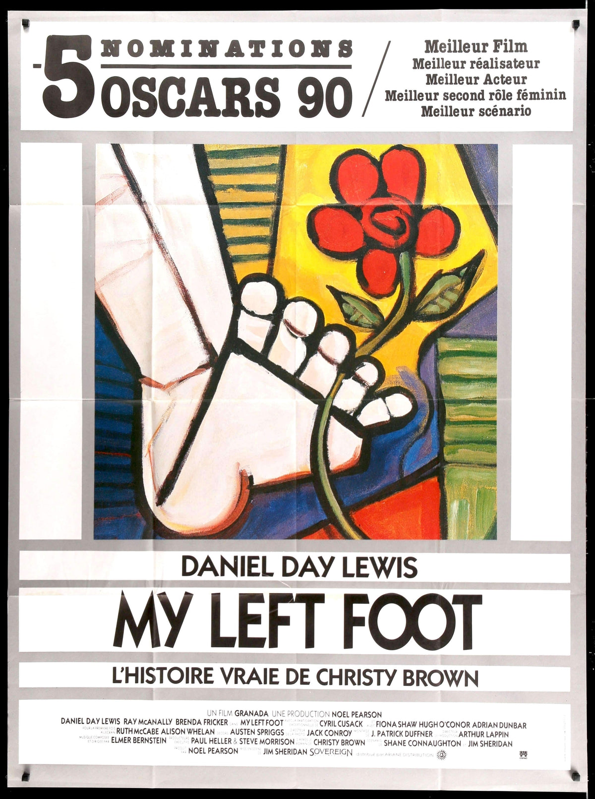 My Left Foot (1989) original movie poster for sale at Original Film Art - Vintage Movie Posters